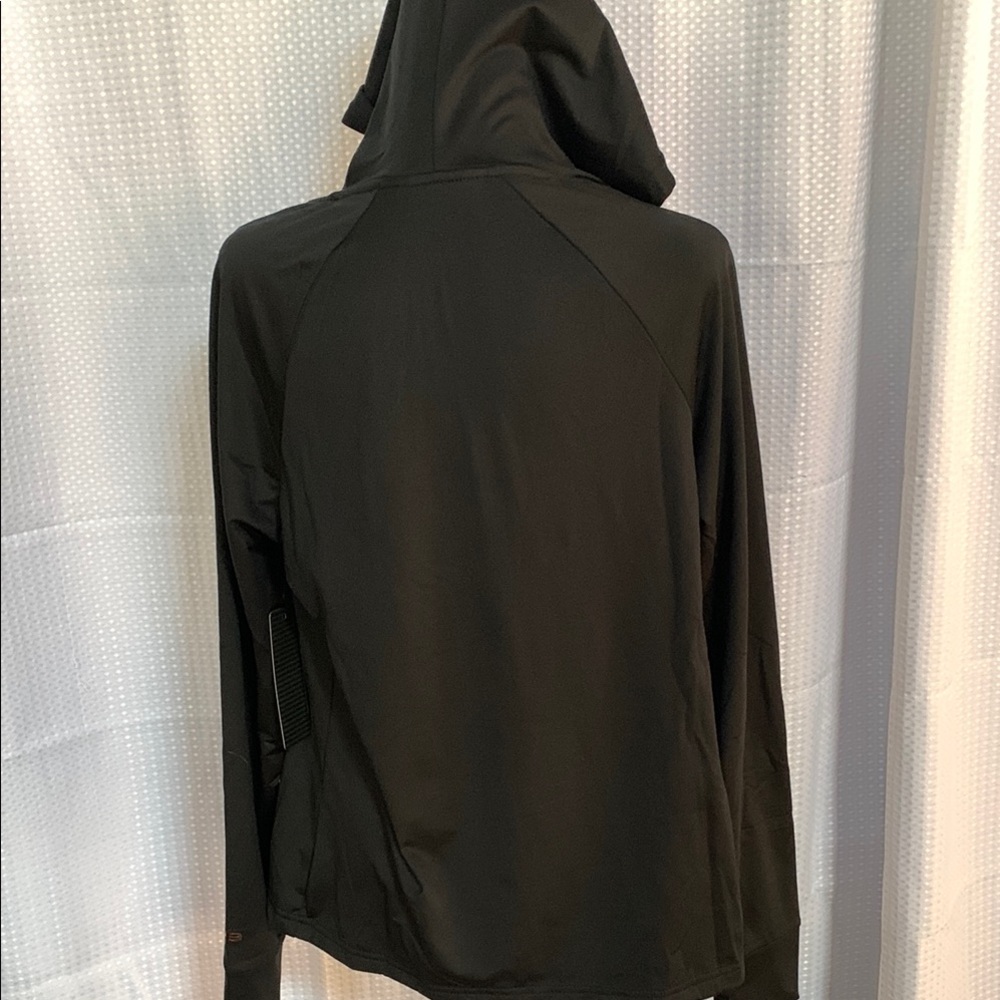 Bebe Sport womens size small zip up Black athletic jacket hoodie NWT - Picture 7 of 11